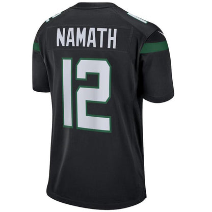 #12 Joe Namath Player NY.Jets Black Game Football Jerseys