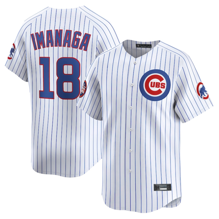 C.Cubs #18 Shota Imanaga Player White Home Limited Baseball Jerseys