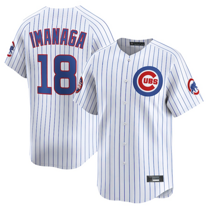 C.Cubs #18 Shota Imanaga Player White Home Limited Baseball Jerseys
