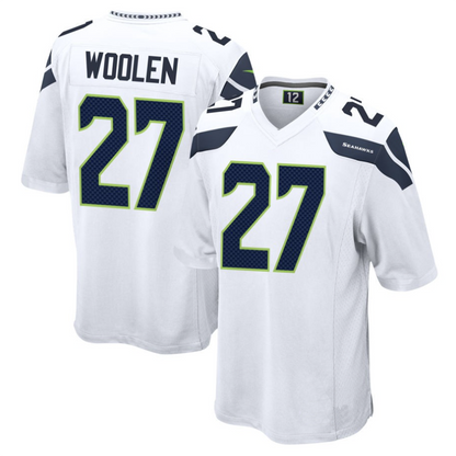 #27 Tariq Woolen Player S.Seahawks White Game Football Jerseys