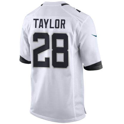 J.Jaguars #28 Fred Taylor White Stitched Player Game Retired Football Jerseys