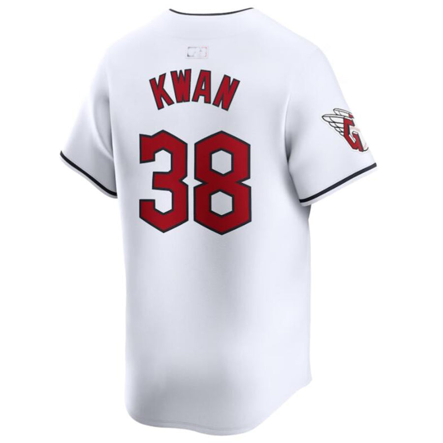 #38 Steven Kwan Player C.Guardians White Home Limited Game Baseball Jerseys
