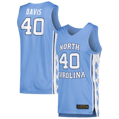 #40 Hubert Davis Player Carolina Blue North Carolina Tar Heels Replica Basketball Jerseys