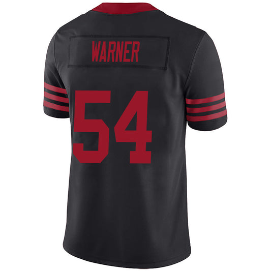 #54 Fred Warner Player SF.49ers Black Game Stitched Football Jerseys