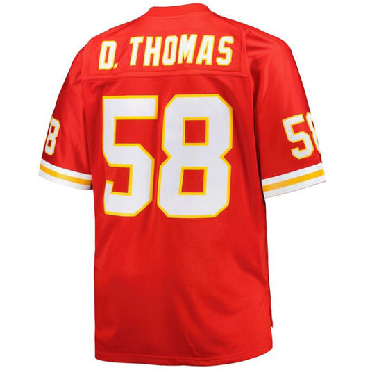 KC.Chiefs #58 Derrick Thomas Mitchell & Ness Red Big & Tall 1994 Retired Player Replica Jersey