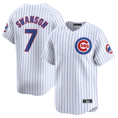 #7 Dansby Swanson Player C.Cubs White Home Limited Game Baseball Jerseys