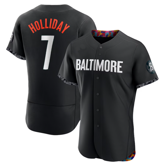#7 Jackson Holliday Player B.Orioles Black City Connect Elite Baseball Jerseys