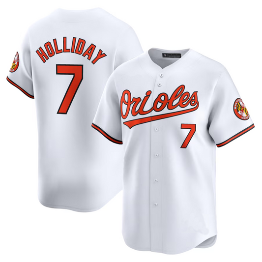 #7 Jackson Holliday Player B.Orioles White Home Limited Baseball Jerseys
