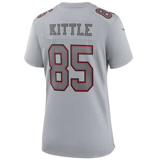 #85 George Kittler Player  SF.49ers Gray Game Football Jerseys