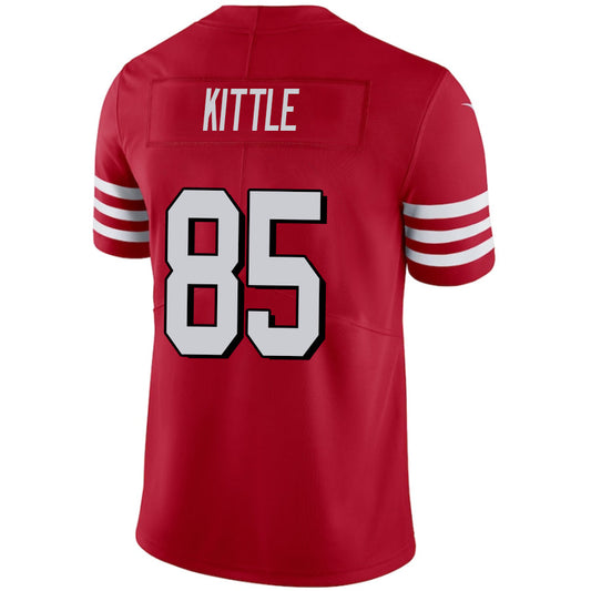 #85 George Kittler Player SF.49ers Red Alternate Vapor Elite Football Jerseys