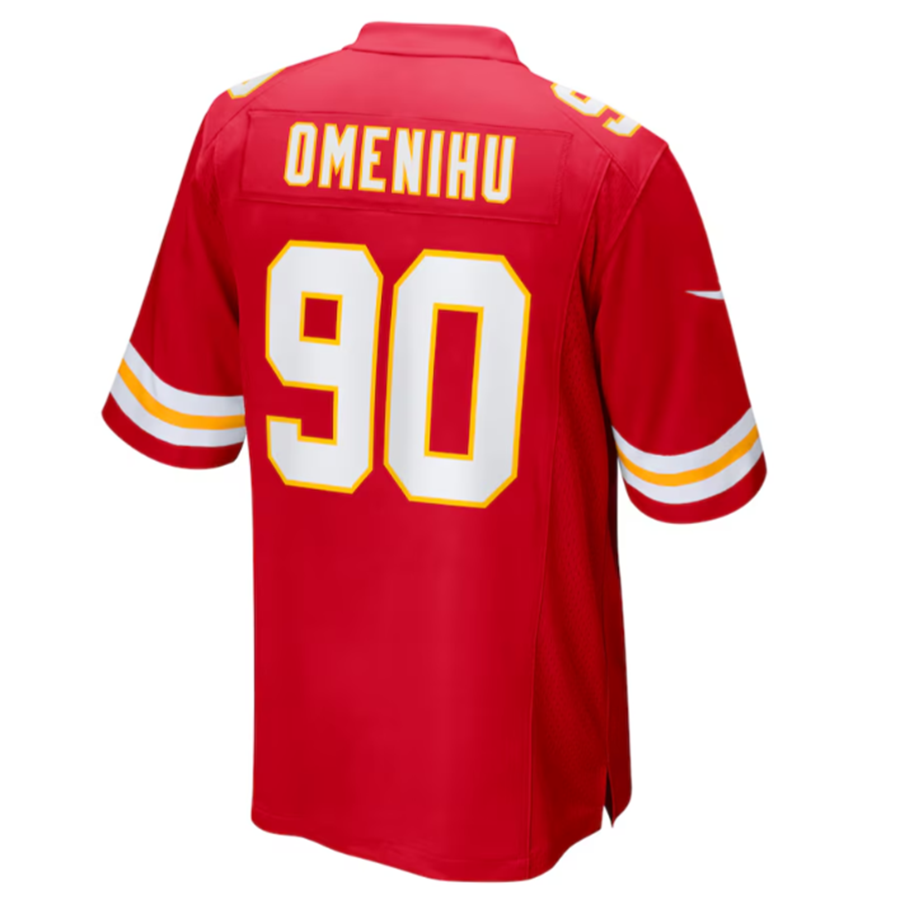KC.Chiefs #90 Charles Omenihu Red Game Player Jersey Football Jerseys
