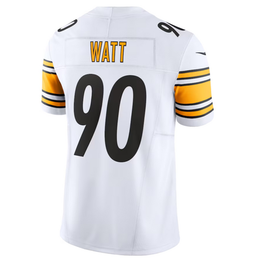 #90 T.J. Watt Player P.Steelers White Vapor F.U.S.E. Limited Football Jerseys