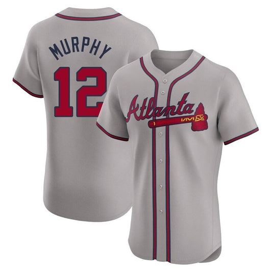 A.Braves #12 Sean Murphy Player Gray Limited Elite Home Baseball Jerseys
