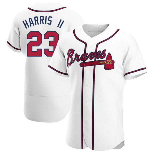 A.Braves #23 Michael Harris II Player White Home Limited Elite Baseball Jerseys