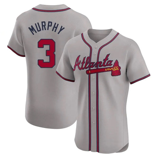 A.Braves #3 Dale Murphy Player  White Limited Home Elite Baseball Jerseys