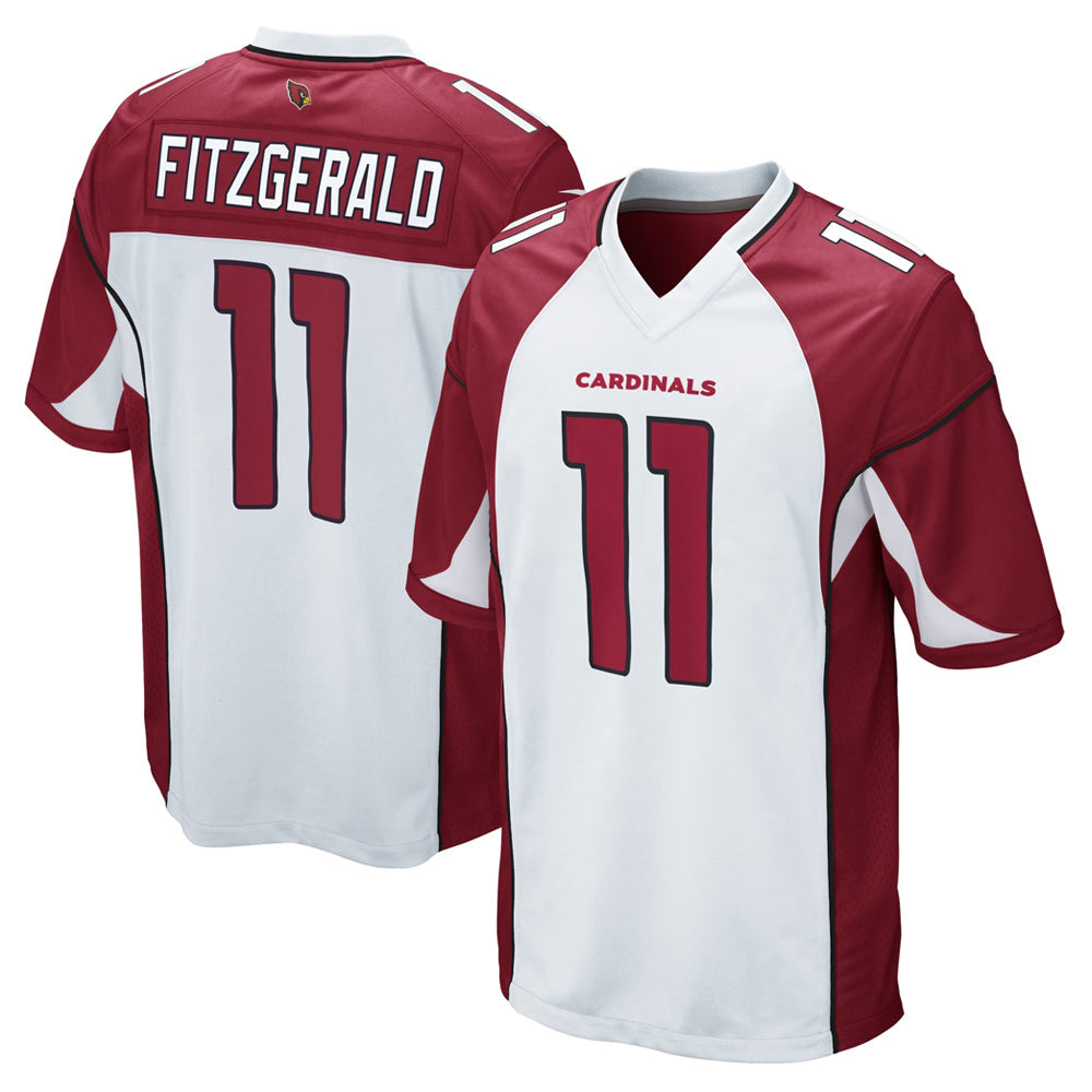 A.Cardinals #11 Larry Fitzgerald Player White Game Football Jerseys