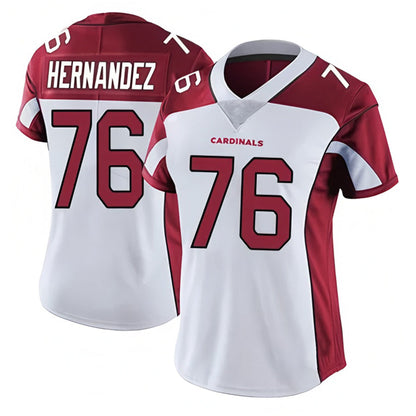 A.Cardinals #76 Will Hernandez Player White Game Football Jerseys