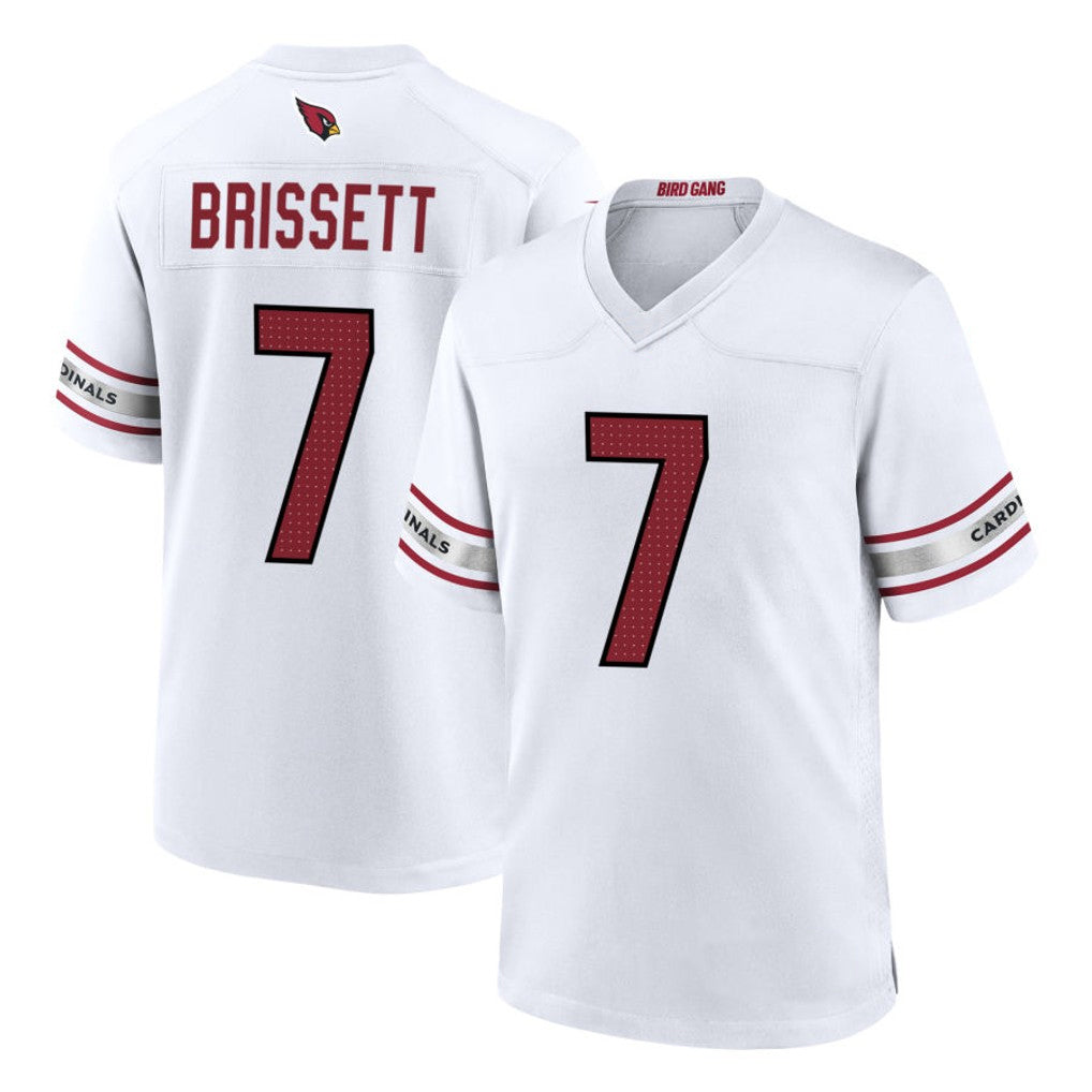 A.Cardinals #7 Jacoby Brissett Player White Home Game Football Jerseys