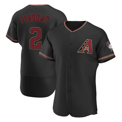 A.Diamondbacks #2 Geraldo Perdomo Player Black Replica Elite Baseball Jerseys