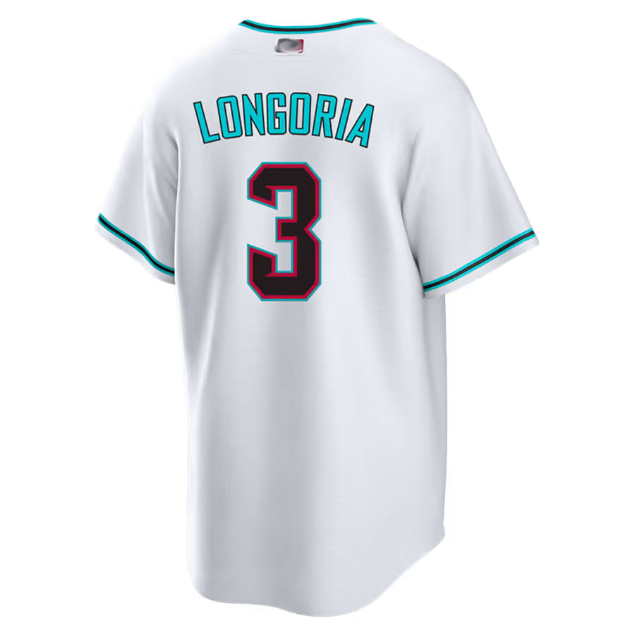 A.Diamondbacks #3 Evan Longoria Player White Replica Game Baseball Jerseys