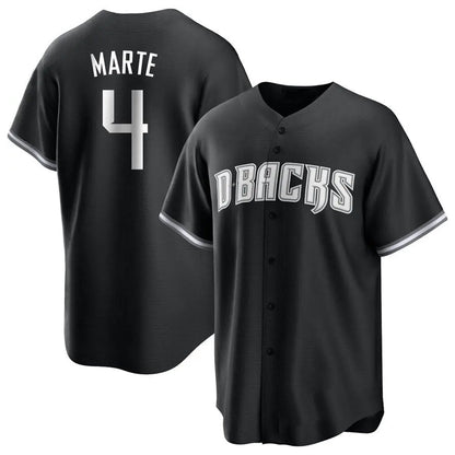 A.Diamondbacks #4 Ketel Marte Player Black Replica Game Baseball Jerseys