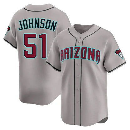 A.Diamondbacks #51 Randy Johnson Player Limited Gray Baseball Jerseys