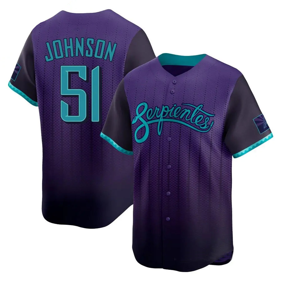 A.Diamondbacks #51 Randy Johnson Player Purple Limited City Connect Baseball Jerseys