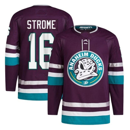 A.Ducks #16 Ryan Strome Player Fanatics Replica Breakaway Maroon Hockey Jerseys