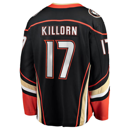 A.Ducks #17 Alex Killorn Player Fanatics Home Breakaway Black hockey Jerseys