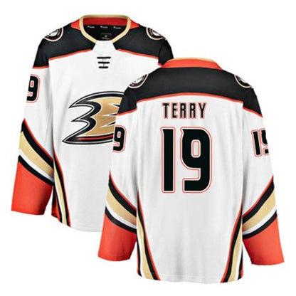 A.Ducks #19 Troy Terry Player Fanatics Breakaway White Hockey Jerseys