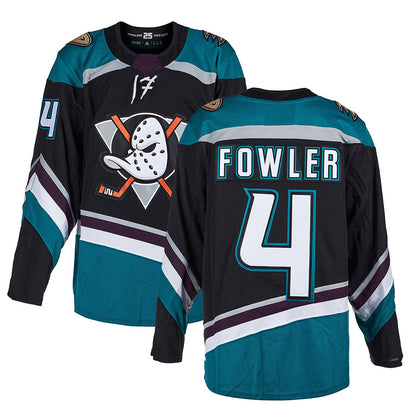 A.Ducks #4 Cam Fowler Player Fanatics Breakaway Black Hockey Jerseys