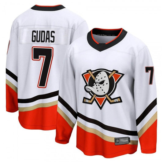 A.Ducks #7 Radko Gudas Player Fanatics Special Edition Breakaway White Hockey Jerseys