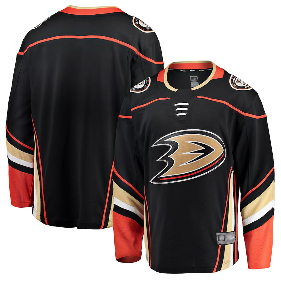 A.Ducks Blank Player Fanatics Fanatics Breakaway Black Hockey Jerseys