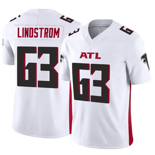 A.Falcons #63 Chris Lindstrom Player White Vapor F.U.S.E. Limited Elite Football Jerseys