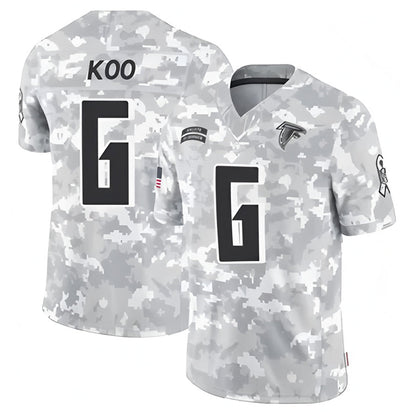 A.Falcons #6 Younghoe Koo Player Camo Salute to Service Limited Football Jerseys