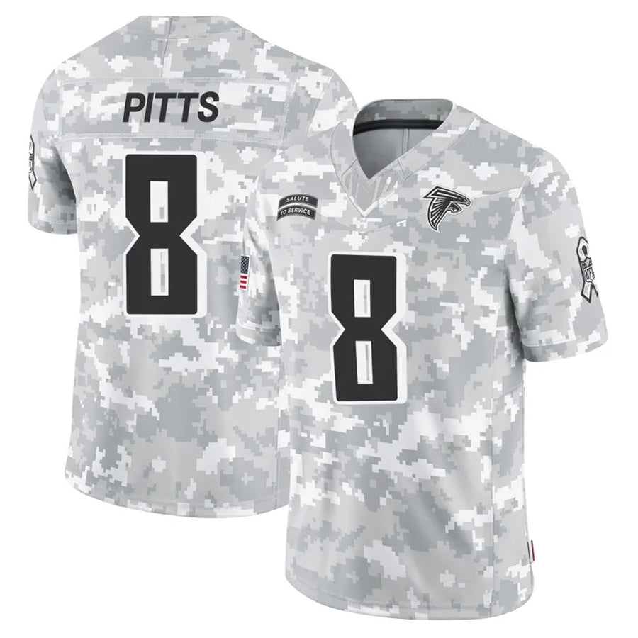 A.Falcons #8 Kyle Pitts Player Arctic Camo Salute to Service Limited Football Jerseys