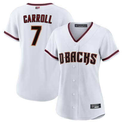 A.Diamondbacks #7 Corbin Carroll Player White Home Replica Baseball Jerseys