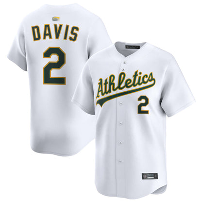 Athletics #2 Khris Davis Player White Home Game Baseball Jerseys