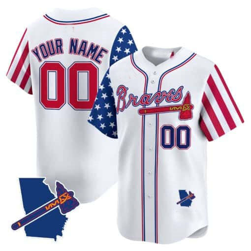 Custom A.Braves Independence Day Vapor Premier Limited V2 ¨CStitched Baseball Jerseys