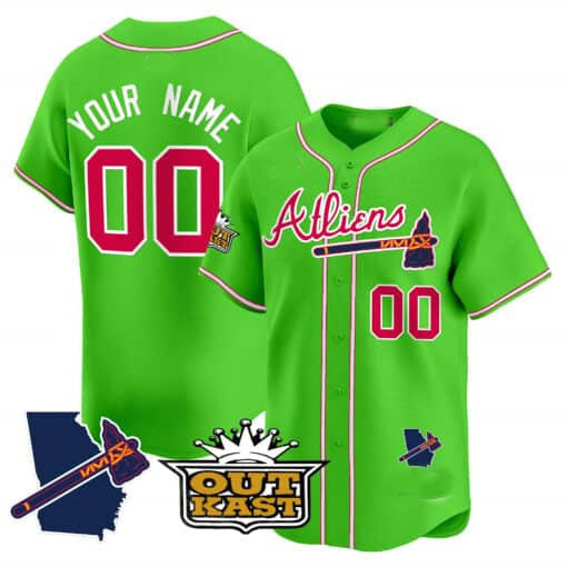 Custom A.Braves Atliens Vapor Premier Limited V2 ¨C All Stitched Baseball Jerseys