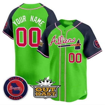 Custom A.Braves Atliens Vapor Premier Limited ¨C All Stitched Baseball Jerseys