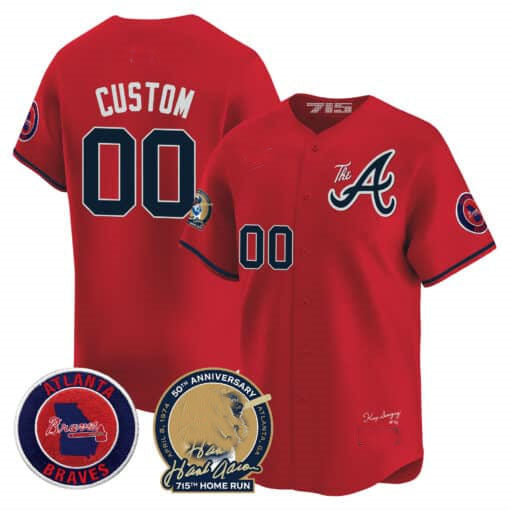 Custom A.Braves Hank Aaron Vapor Premier Limited V2 Stitched Baseball Jerseys