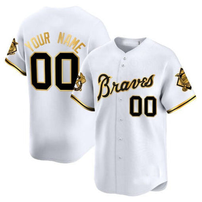 Custom A.Braves Peaches n¡¯ Cream Vapor Premier Limited ¨C All Stitched Baseball Jerseys