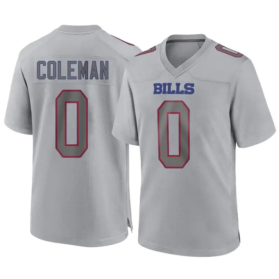 B.Bills #0 Keon Coleman Player Gray Game Football Jerseys