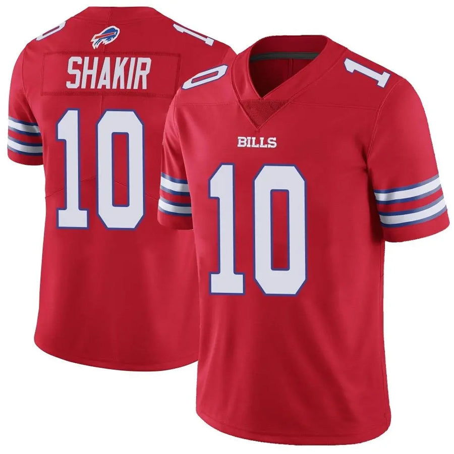 B.Bills #10 Khalil Shakir Player Vapor F.U.S.E. Limited Red Football Jerseys
