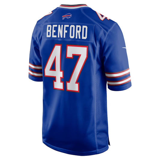 B.Bills #47 Christian Benford Player Royal Home Game Football Jerseys