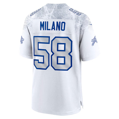 B.Bills #58 Matt Milano Player White Rivalries Collection Game Football Jerseys