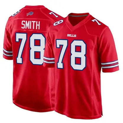 B.Bills #78 Bruce Smith Player Red Home Game Football Jerseys