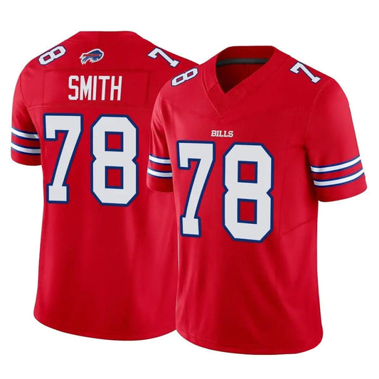 B.Bills #78 Bruce Smith Player Vapor F.U.S.E. Limited Red Football Jerseys