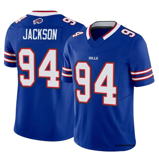 B.Bills #94 Landon Jackson Player Vapor F.U.S.E. Limited Royal Football Jerseys